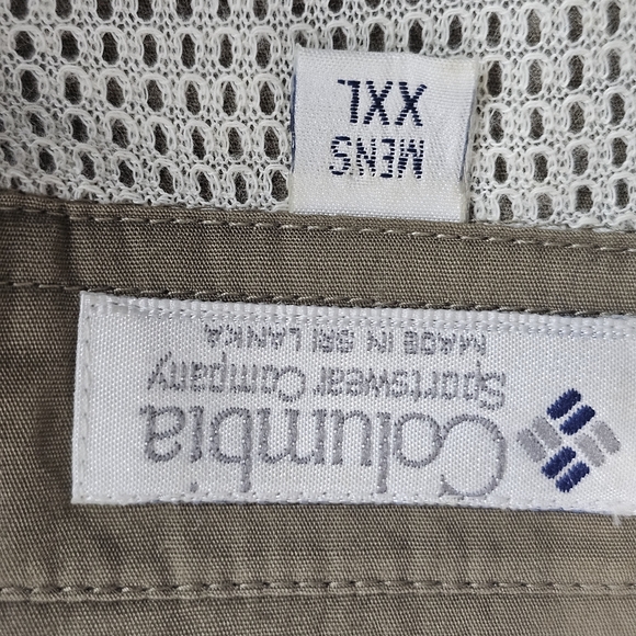 COLUMBIA Sportswear Button Down Shooting Shirt Men's XXL Brown Cotton Fishing - Picture 3 of 11